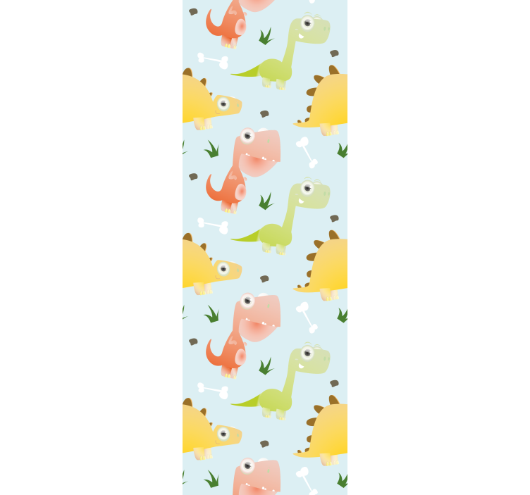 Playful Dinosaur Patterns dinosaurs wallpaper - TenStickers