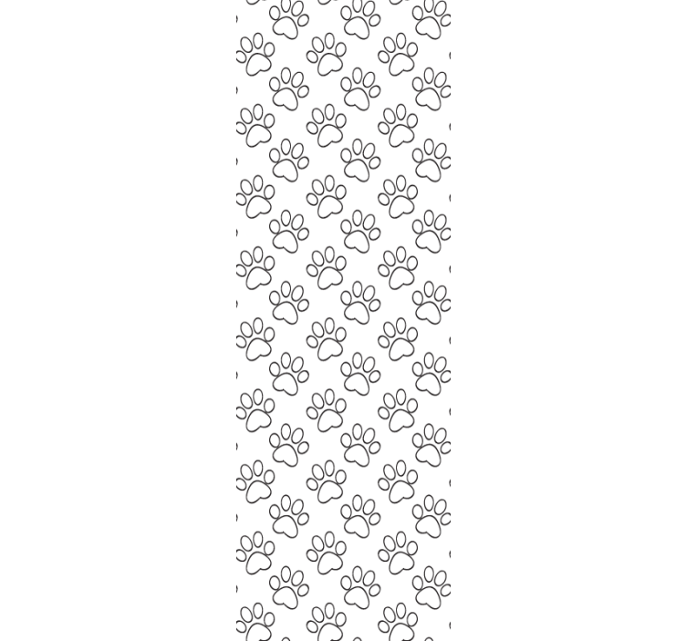 Cat paws silhouette pattern Childrens Wallpaper - TenStickers