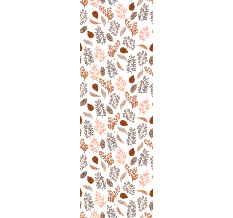 Golden thin twigs boho pattern wallpaper - TenStickers