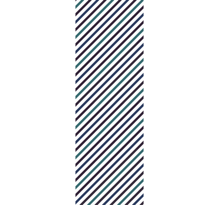 Blue diagonal stripes striped wallpaper - TenStickers