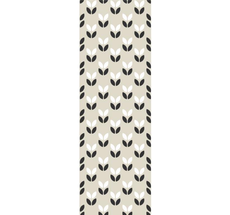 Symmetric Leaf Pattern wallpaper geometric - TenStickers