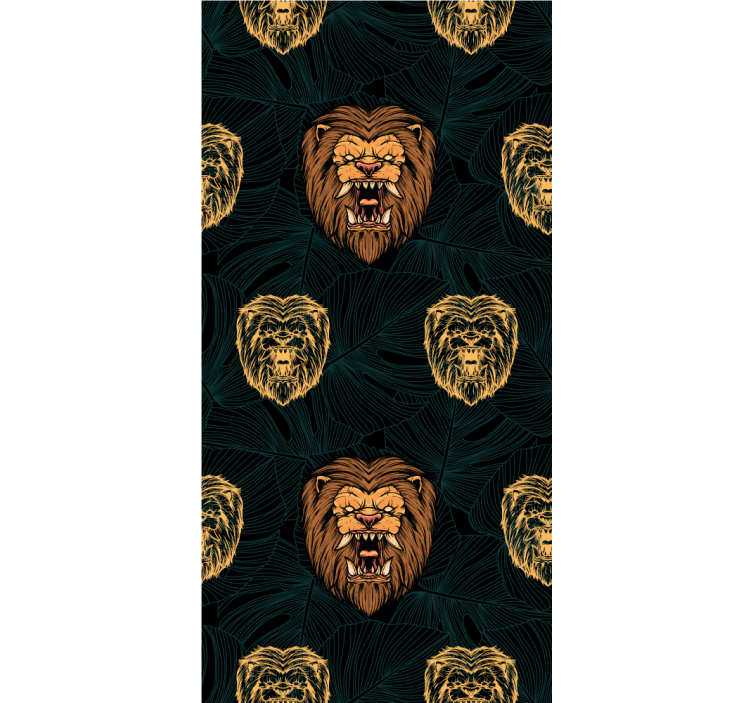 King of jungle on the wild Modern Wallpaper - TenStickers