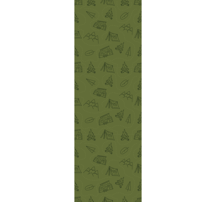 Campaign mountains on green Jungle wallpaper - TenStickers
