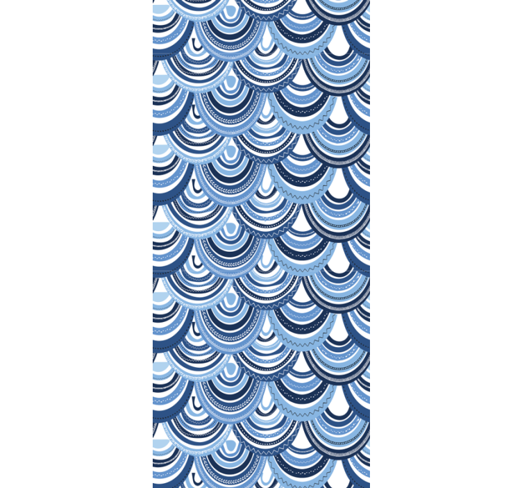 Scallop Pattern wallpaper geometric - TenStickers