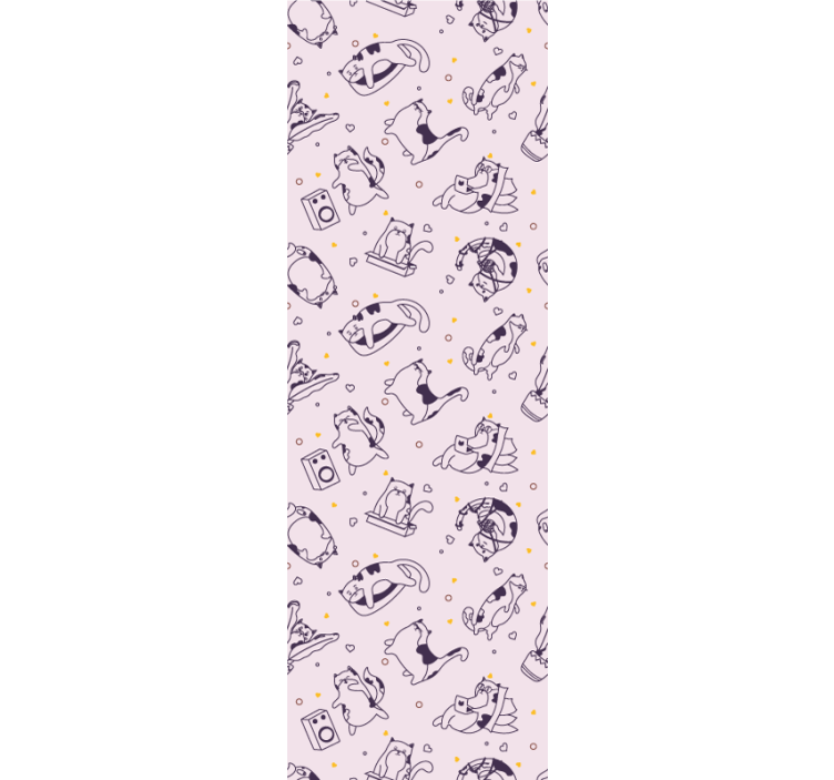 Playful Line Art nursery room wallpaper - TenStickers