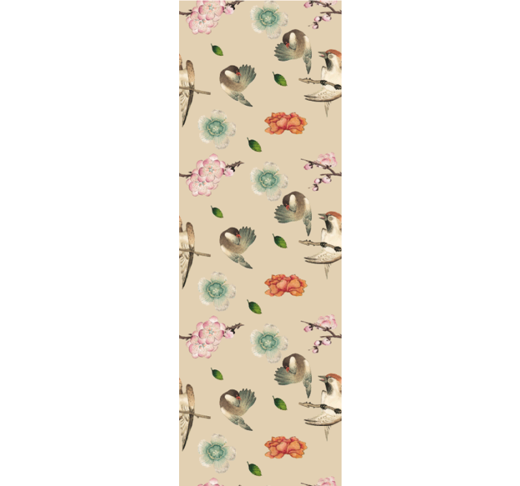 Beautiful bird duck-egg Hallway Wallpaper - TenStickers