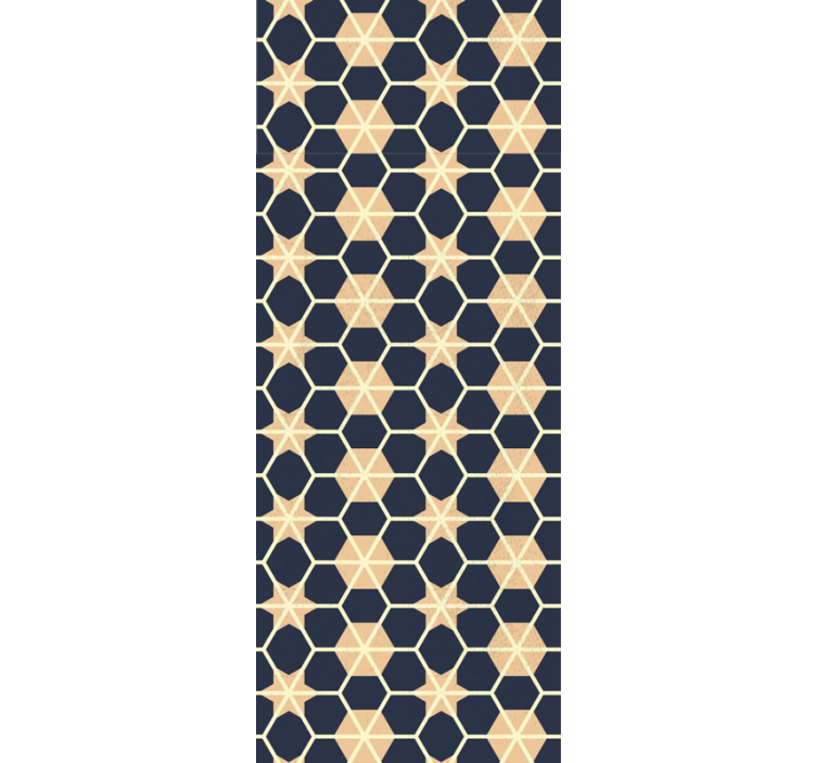 Art deco contrastive hexagons  tile wallpaper - TenStickers