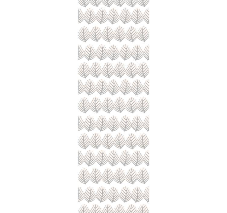Simple gray pattern leaves wallpaper - TenStickers