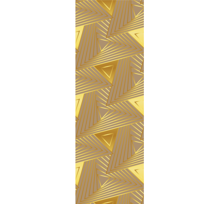 Eclectic golden geometric pattern wallpaper - TenStickers