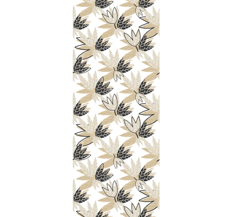 Leafy Botanical Design leaves wallpaper - TenStickers