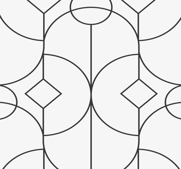 Grey linear artwork wallpaper geometric - TenStickers