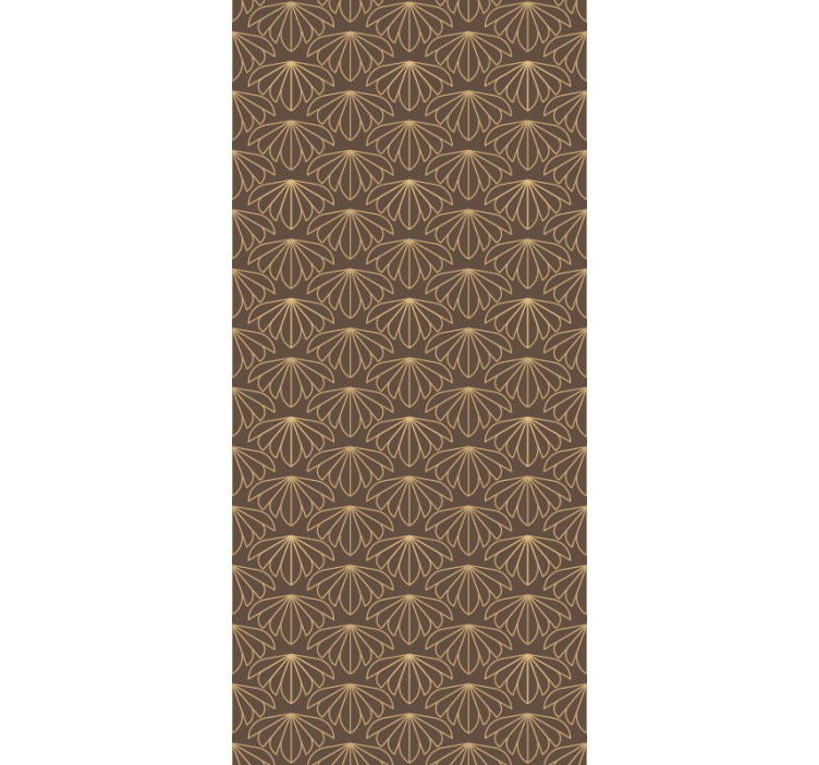 Brown stylised Pattern floral wallpaper - TenStickers