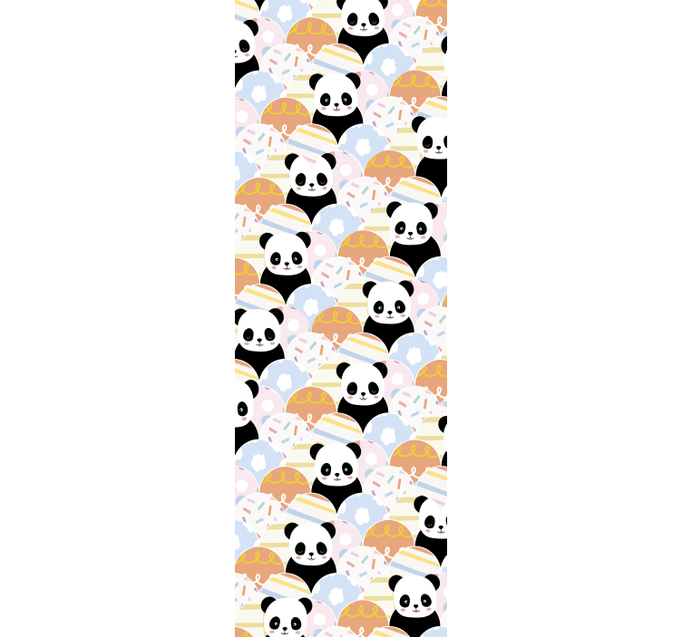 Panda Pattern animals wallpaper - TenStickers