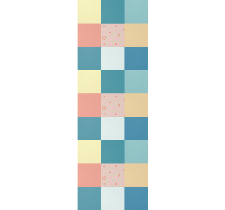 Soft colorful mosaic wallpaper squares - TenStickers