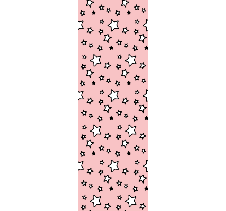 Pink stars design nursery room wallpaper - TenStickers