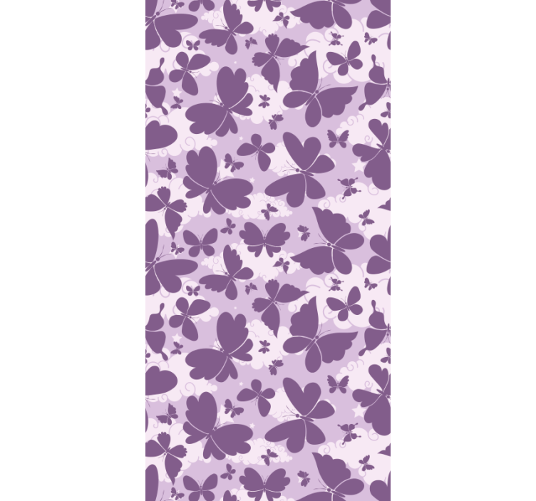 Purple Shades Pattern butterflies wallpaper - TenStickers