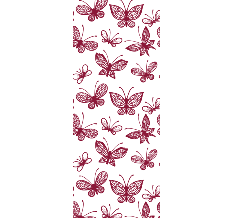 Pink flying butterflies wallpaper - TenStickers