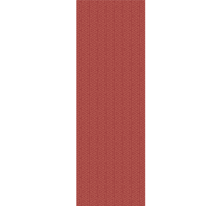 Gold triangles over red Japandi Wallpaper - TenStickers