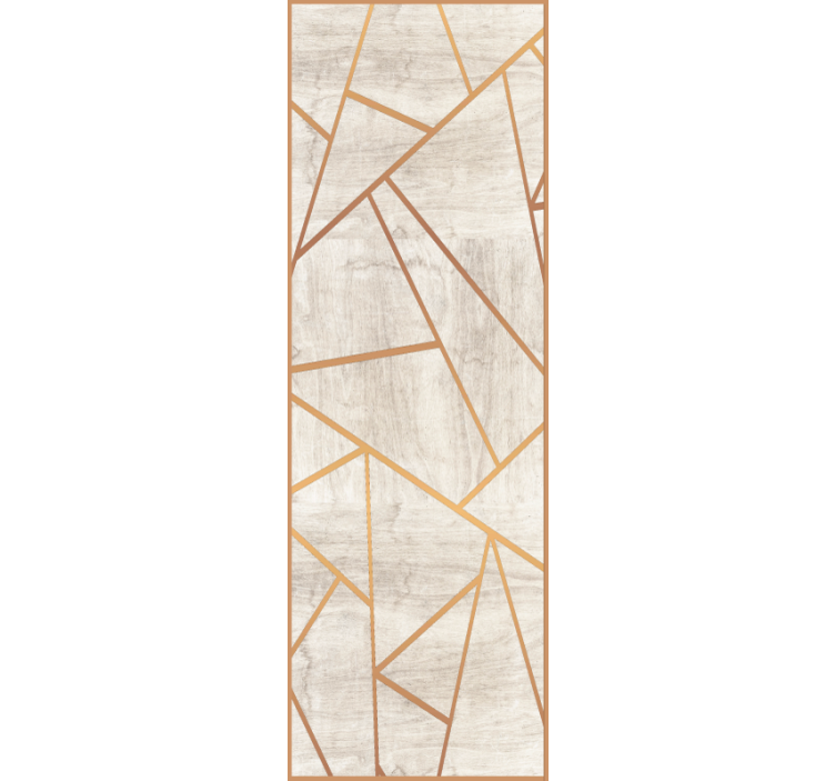 Walnut wood texture  geometric wood wallpaper - TenStickers