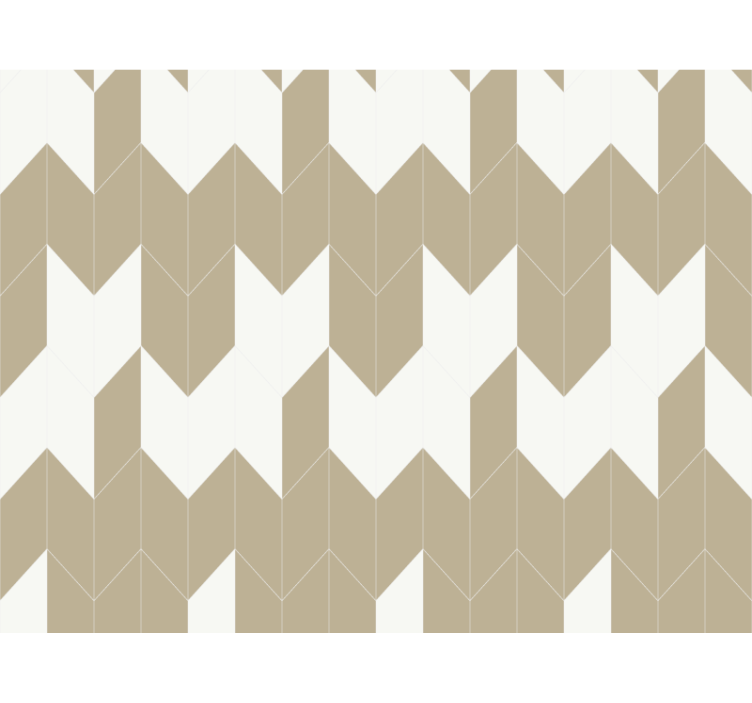 White and beige geometrical pattern wallpaper - TenStickers