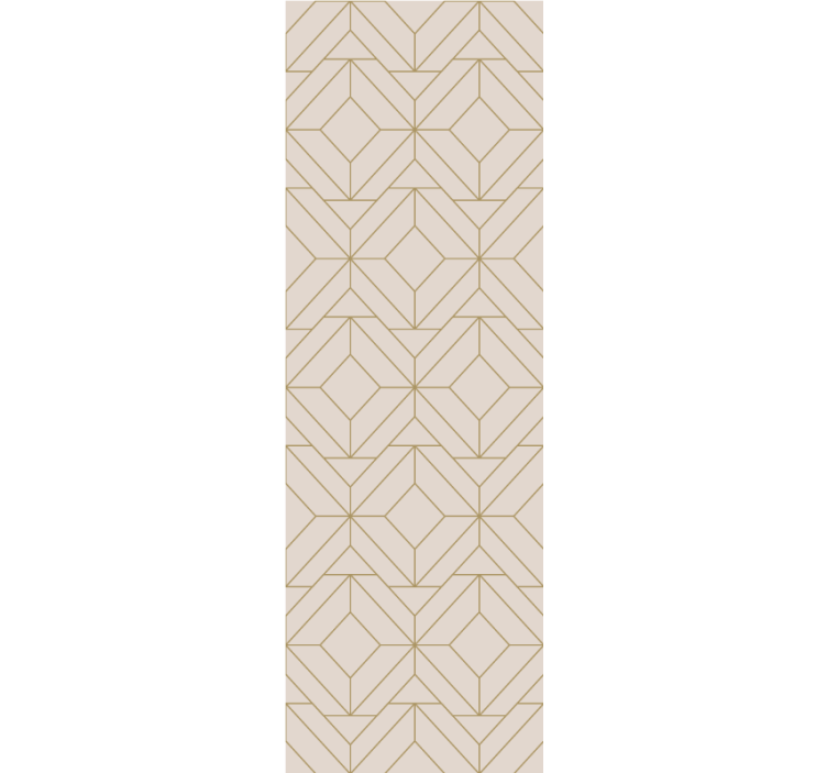 Golden rustic lines geometric pattern wallpaper - TenStickers