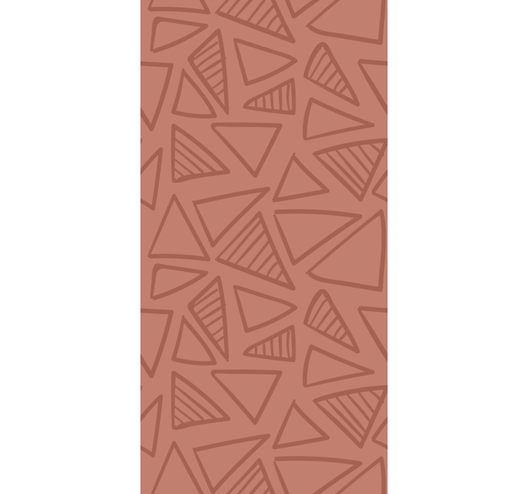 Scandinavian red triangle striped wallpaper - TenStickers
