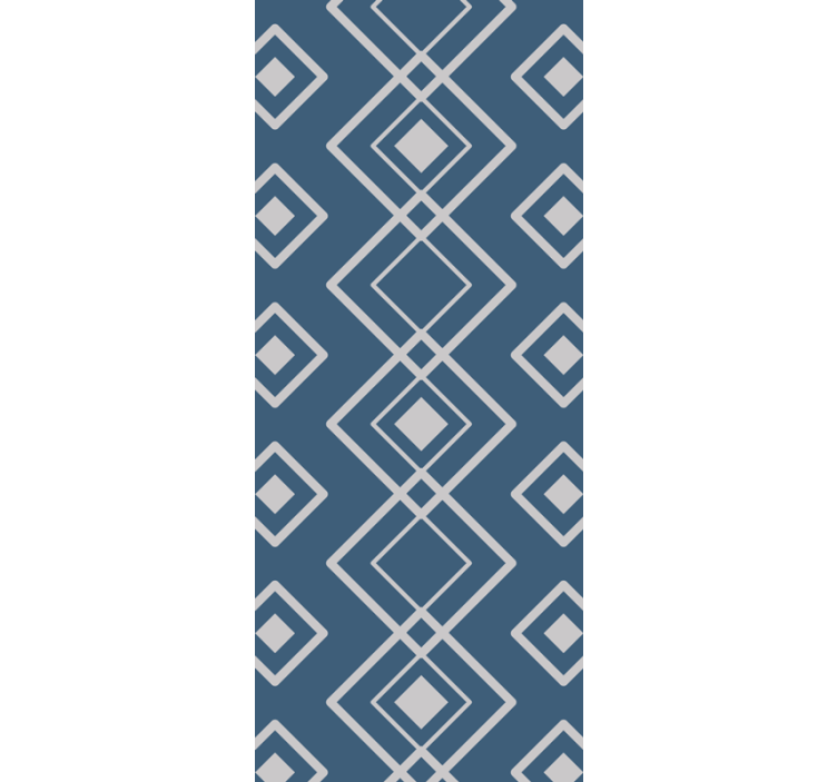 'Super-fresco Easy' Navy geometric wallpaper - TenStickers