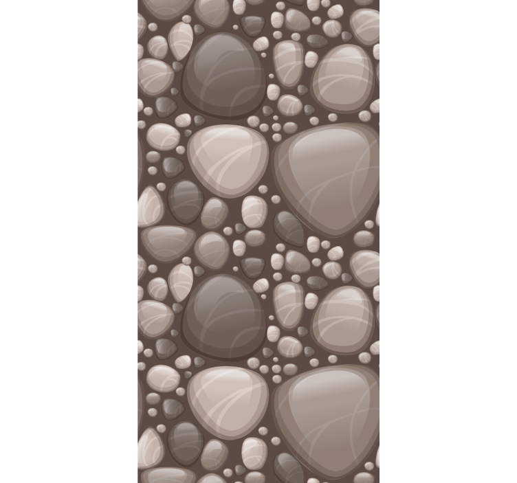 Smooth Pebble Arrangement stone effect wallpaper - TenStickers