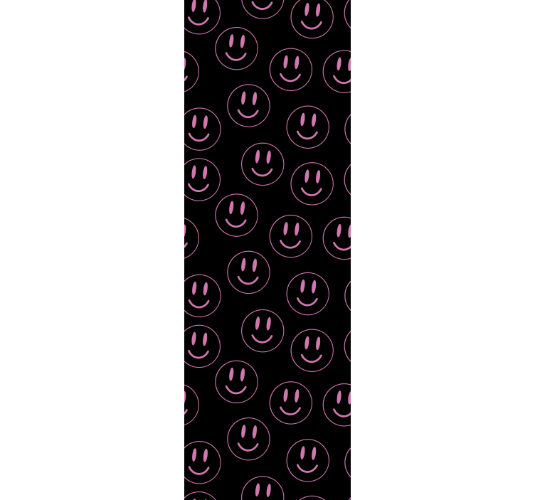 Smiley Face Pattern living area wallpaper - TenStickers