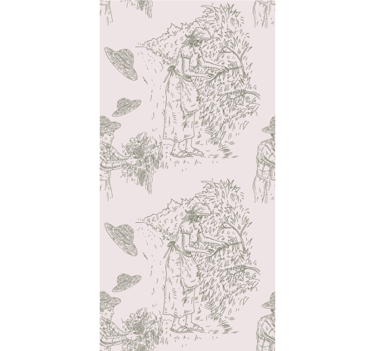 Country Harvest Scene baroque wallpaper - TenStickers