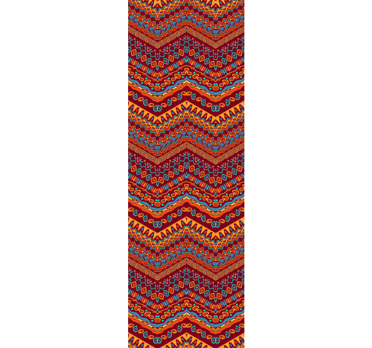 Red tribal patterns abstract wallpaper - TenStickers