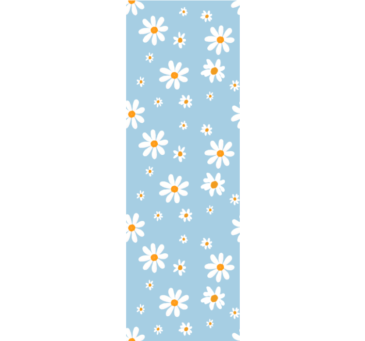 Daisy Pattern Bloom flowers wallpaper - TenStickers