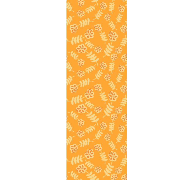 Yellow vibrant sprigs floral wallpaper - TenStickers