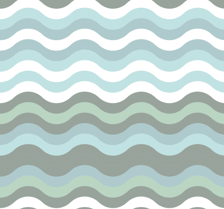 Scandinavian waves Striped Wallpaper - TenStickers