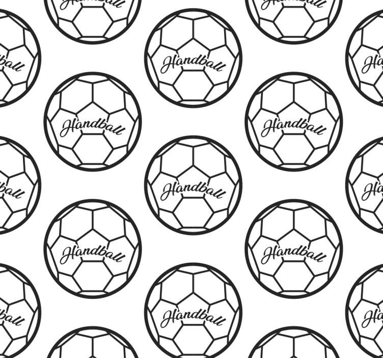 Handball pattern wallpaper teenage bedroom - TenStickers