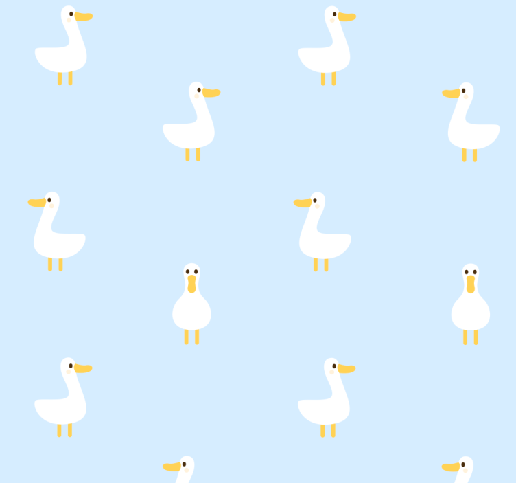 Duck Pattern animals wallpaper - TenStickers