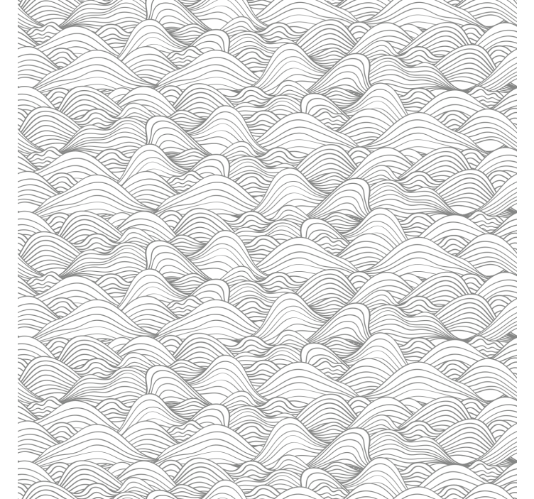 Wavy grey pattern headboard wallpaper - TenStickers