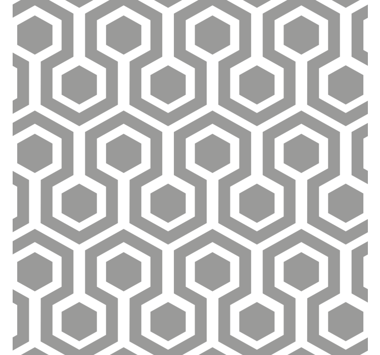 Hexagonal grey pattern geometric wallpaper - TenStickers