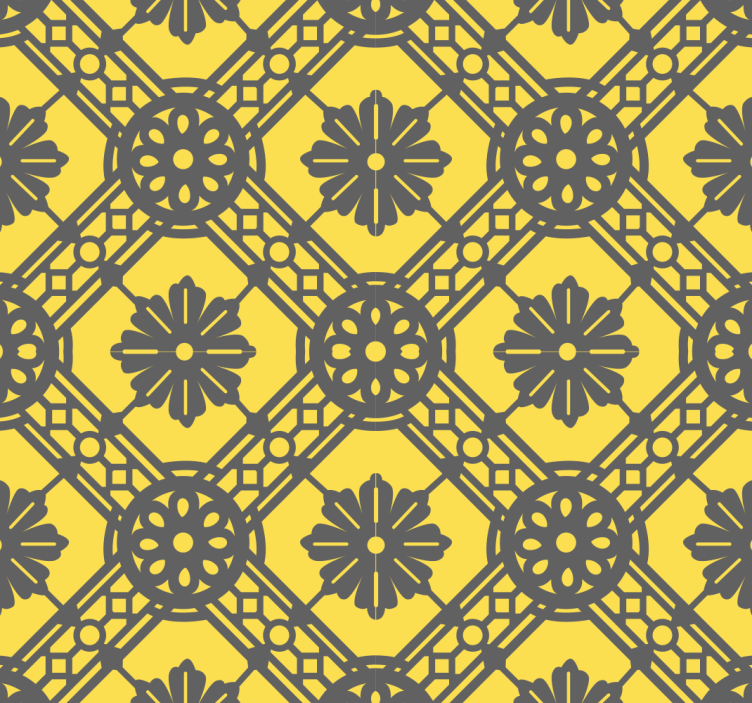 Geometric Patterned Accent wallpaper geometric - TenStickers