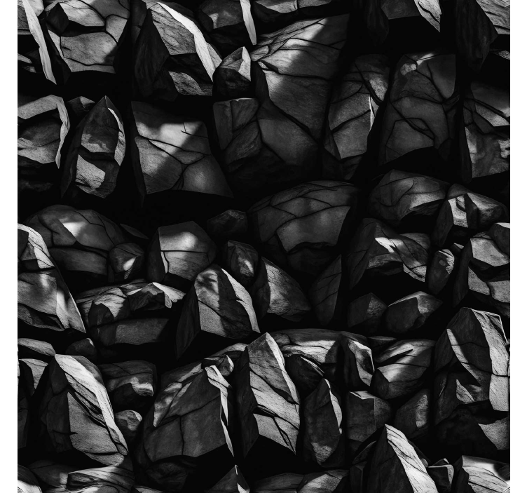 Black design stone effect wallpaper - TenStickers
