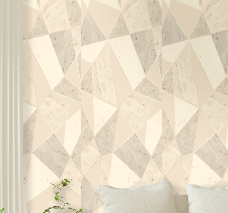 3D golden Triangles 3D Wallpaper - TenStickers