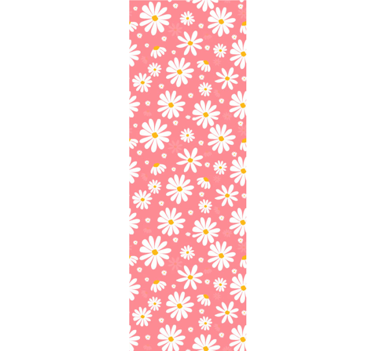 Daisy flowers Ornamental Wallpaper - TenStickers