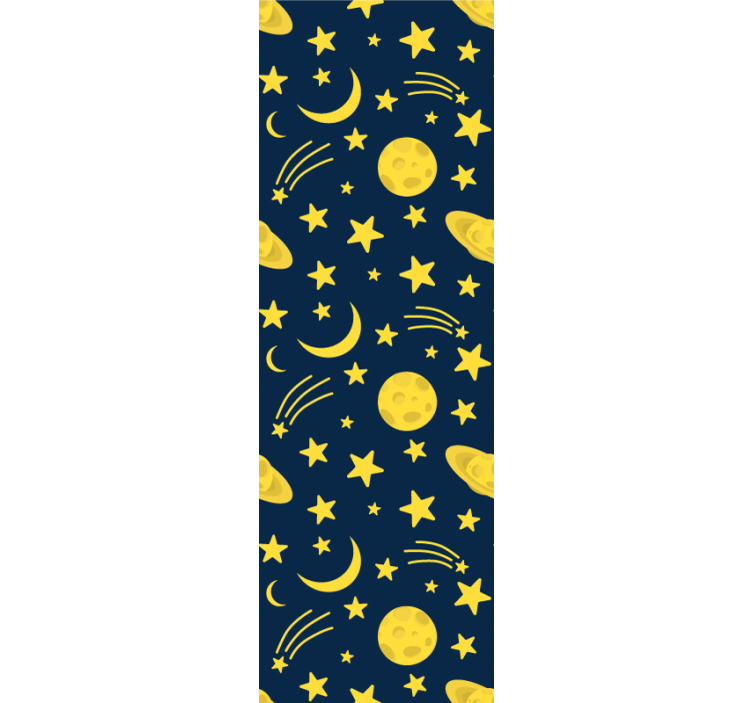 Moons and stars Nursery Wallpaper - TenStickers