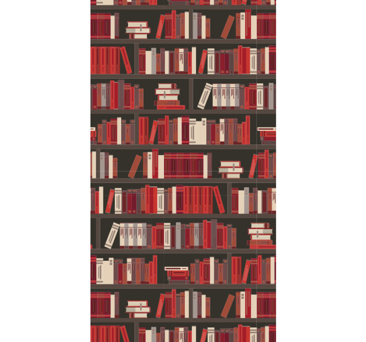 Wardrobe with books Modern Wallpaper - TenStickers