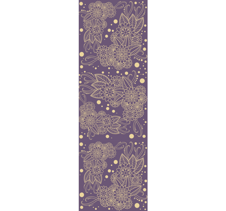 Floral paisley corner Ornamental Wallpaper - TenStickers