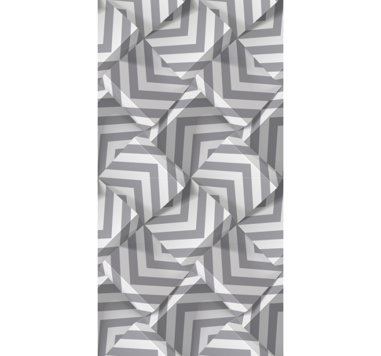 Layered Grey Patterns 3 d wall paper - TenStickers