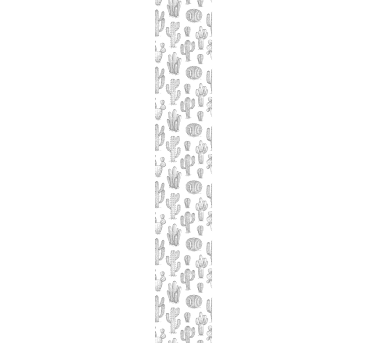 Cactus and flowers vintage style wallpaper - TenStickers