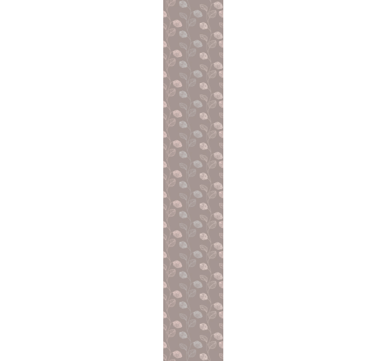 Pink and grey leaves leaf wallpaper - TenStickers