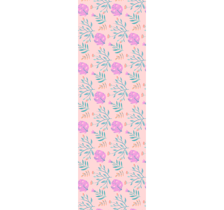 Floral Botanic Pattern flowers wallpaper - TenStickers