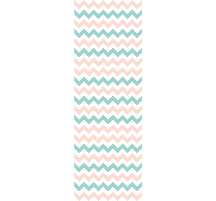 Green and pink chevron Striped Wallpaper - TenStickers